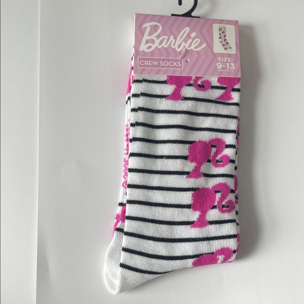 Barbie crew socks size 9-13 1 pair